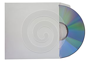 Empty or blank CD disk isolated on white