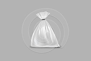 Empty blank Close up garbage bag on grey background with clipping path