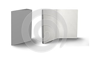 Empty blank Passport Mock up isolated on white background.3d rendering.
