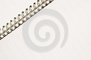 Empty blank ring, spiral notepad,can be used as background