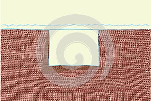 Empty blank tag for loomwork clothing