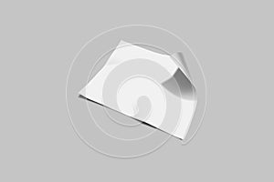 Empty blank white paper sheet with shadow. mock up isolated