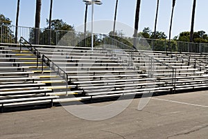 Empty bleachers during daytime