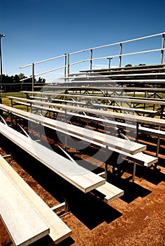 Empty bleachers stands