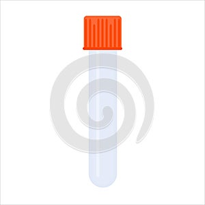 Empty blood test tube icon for scientific research