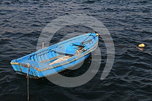 Empty Blue Boat