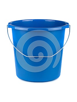 Empty blue bucket