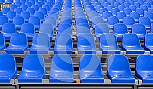 Empty blue seats