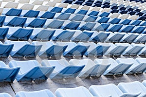 Empty Blue Stadium Seats