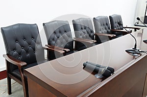 Empty boardroom