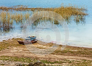 Empty boat in Tigris river, Iraq