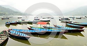 Empty Boats At Phewa Lake in Pokhara