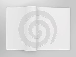 Empty book mockup template