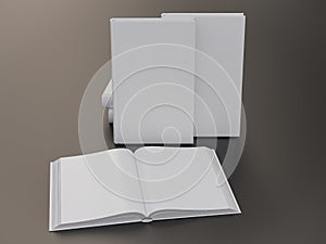 Empty book mockup template