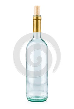 Empty bottle isolated on white background