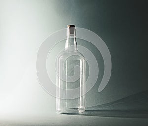 Empty bottle to be reused to contain water or wine