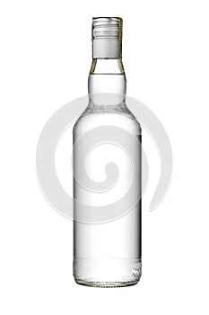 Empty bottle of vodka