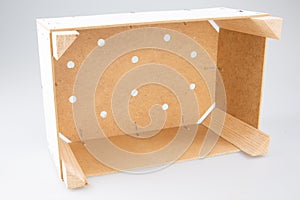 Empty box crate for fruits in wood packaging