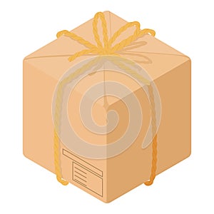 Empty box icon, isometric style