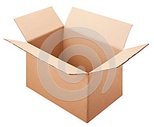 Empty box isolated on the white background with clipping path