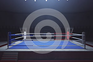 Empty boxing ring