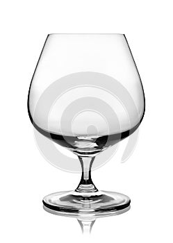 Empty brandy glass