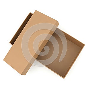 Empty brown cardboard box