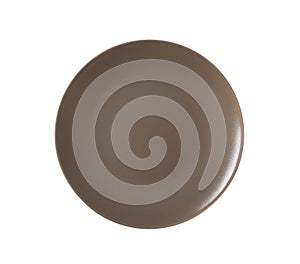 Empty brown plate