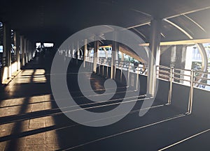 Empty BTS skytrain in Bangkok photo