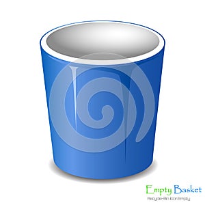 Empty bucket icon isolated.