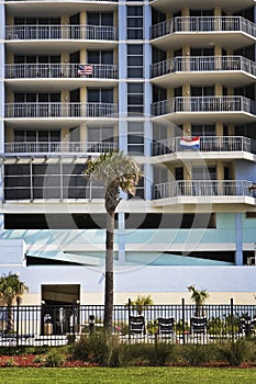 Empty Building & Palm Tree, Gulf Coast