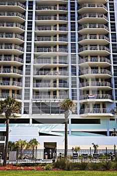 Empty Building & Palm Trees, Gulf Coast