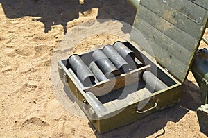 Empty bullet casings from the shells.