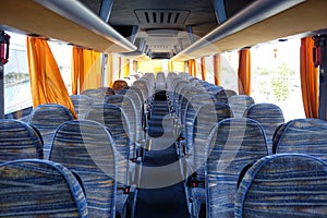 Empty bus interior