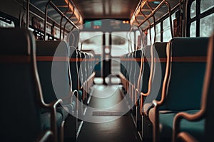 empty bus seat, travel excursion Generative AI