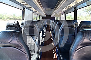 Empty bus seats background