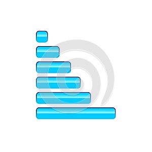 Empty Buttons Web Icon Blue Vector Transparent Background
