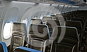 Empty cabin passanger plane