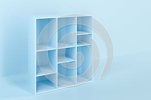 Empty cabinet in the empty new house, 3d rendering