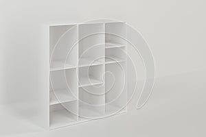 Empty cabinet in the empty new house, 3d rendering