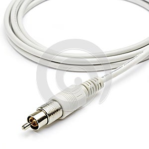 Empty Cable Connection isolated on white background photo
