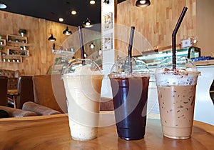 Empty cafe or bar interior, daytime