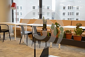 An empty cafeteria interior shot