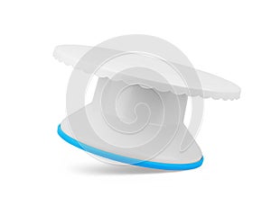 Empty cake stand on a white background