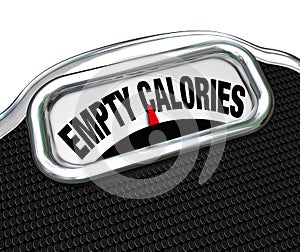 Empty Calories Word Scale Nutritional Vs Fast Food Eating