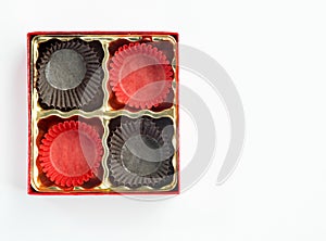 Empty Candy Box on White Background