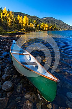 Empty canoe