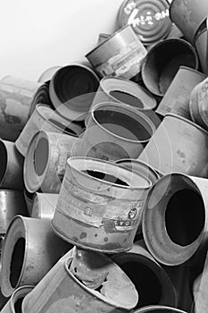 Empty cans of Zyklon B gas at Auschwitz