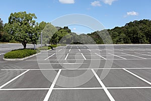 Empty car parking lot