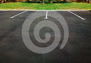 Empty car parking stop backdrop